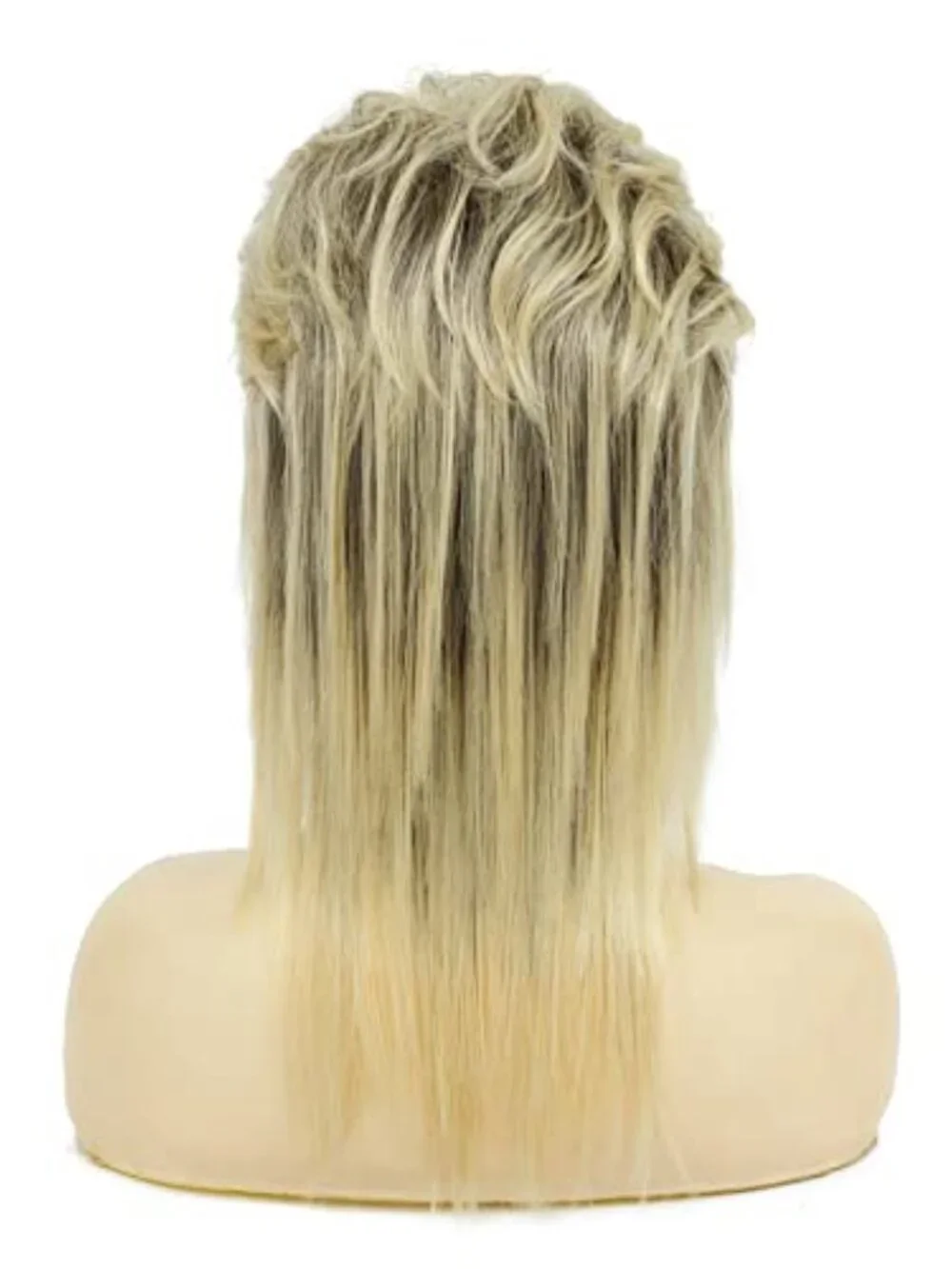 Mullet Wigs for Women Blonde Curly Soft Heat Resistant Shoulder Length Hair 80s